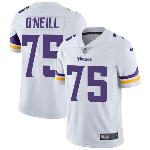 Nike Vikings #75 Brian O'Neill White Stitched NFL Vapor Untouchable Limited Jersey - MVJ129