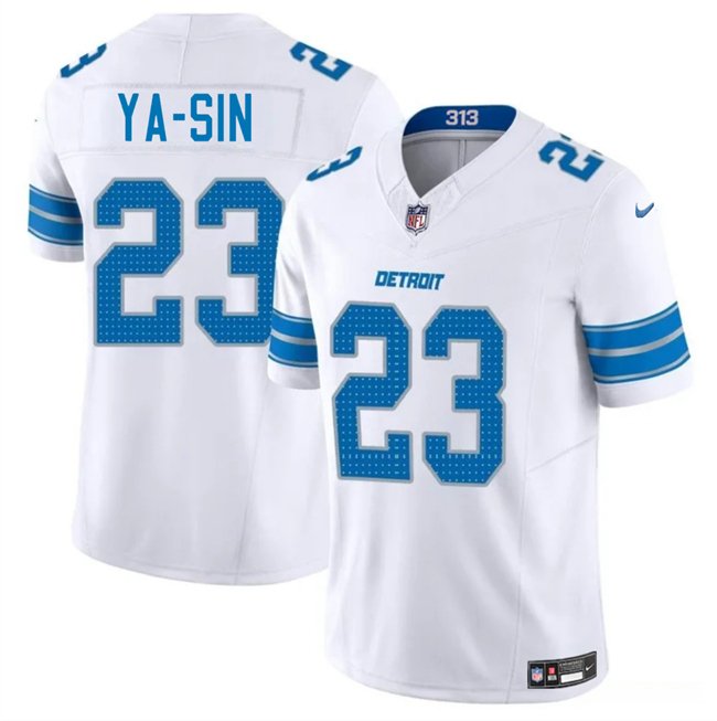 White Detroit Lions #23 Rock Ya-Sin 2025 F.U.S.E. Vapor Limited Stitched Jersey - DTL41