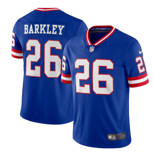 Royal New York Giants #26 Saquon Barkley Classic Vapor Limited Stitched Jersey - NYG120