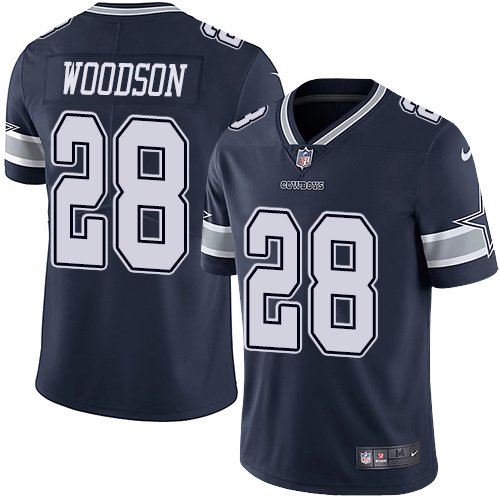 Nike Cowboys #28 Darren Woodson Navy Blue Team Color Stitched NFL Vapor Untouchable Limited Jersey - DLC250