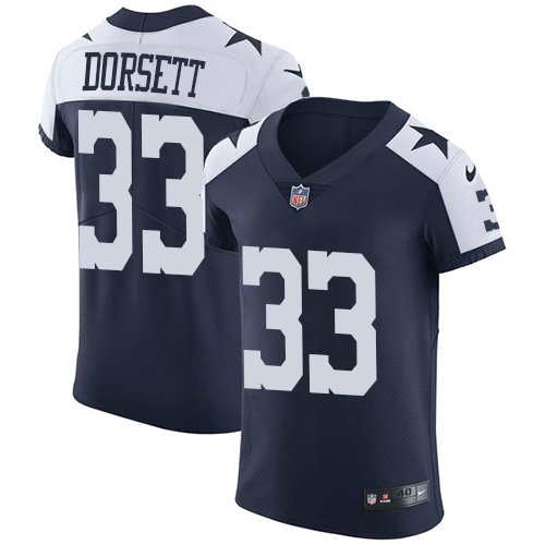 Nike Cowboys #33 Tony Dorsett Navy Blue Thanksgiving Stitched NFL Vapor Untouchable Throwback Elite Jersey - DLC332