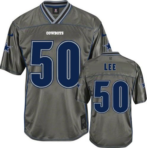 Nike Cowboys #50 Sean Lee Grey Stitched NFL Elite Vapor Jersey - DLC345