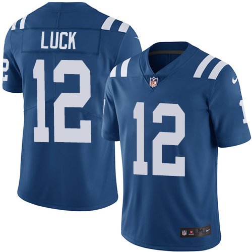 Nike Colts #12 Andrew Luck Royal Blue Team Color Stitched NFL Vapor Untouchable Limited Jersey - IDC97