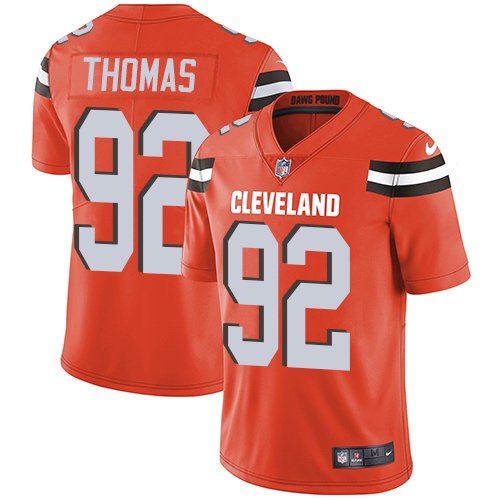 Nike Browns #92 Chad Thomas Orange Alternate Stitched NFL Vapor Untouchable Limited Jersey - CLB213