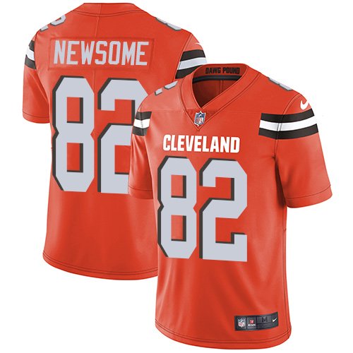 Nike Browns #82 Ozzie Newsome Orange Alternate Stitched NFL Vapor Untouchable Limited Jersey - CLB23