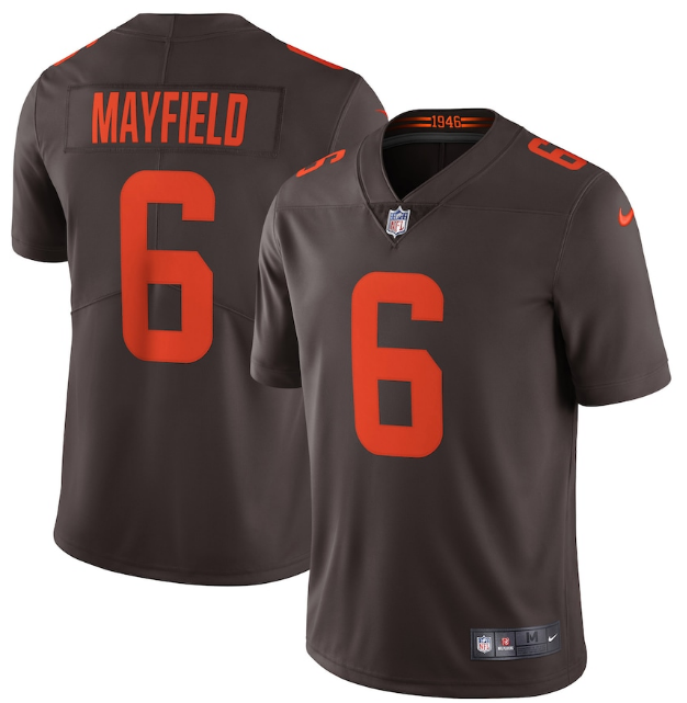Cleveland Browns #6 Baker Mayfield New Brown Alternate Vapor Untouchable Limited NFL Stitched Jersey - CLB292