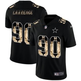 Dallas Cowboys #90 Demarcus Lawrence Carbon Black Vapor Statue Of Liberty Limited NFL Jersey - DLC84