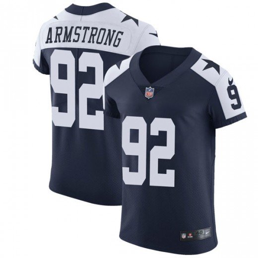 Nike Cowboys #92 Dorance Armstrong Navy Blue Thanksgiving Stitched NFL Vapor Untouchable Throwback Elite Jersey - DLC67