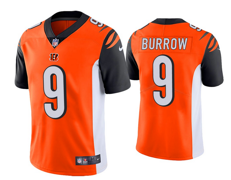 Cincinnati Bengals #9 Joe Burrow 2020 Orange Vapor Untouchable Limited Stitched NFL Jersey - CCB52