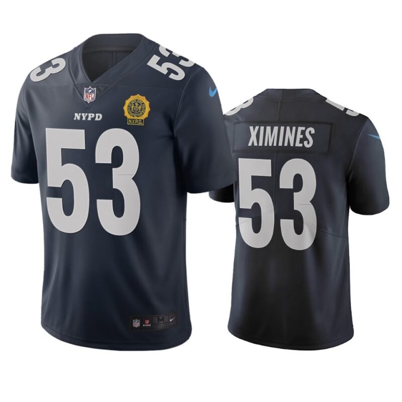 New York Giants #53 Oshane Ximines Navy Vapor Limited City Edition NFL Jersey - NYG17