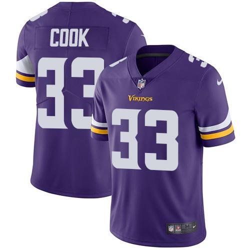 Nike Vikings #33 Dalvin Cook Purple Team Color Stitched NFL Vapor Untouchable Limited Jersey - MVJ121