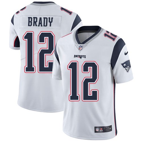 Nike Patriots White Stitched NFL Vapor Untouchable Limited Jersey - NEP94
