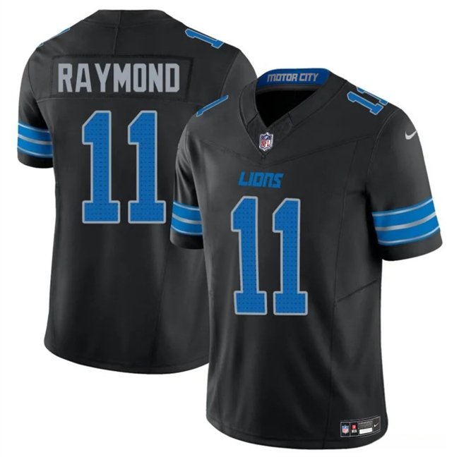 Black Detroit Lions #11 Kalif Raymond 2024 F.U.S.E. 2nd Alternate Vapor Limited Stitched Jersey - DTL77