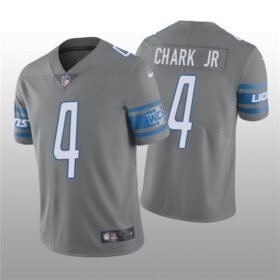 Grey Detroit Lions #4 DJ Chark Jr. Vapor Untouchable Limited Stitched Jersey - DTL180