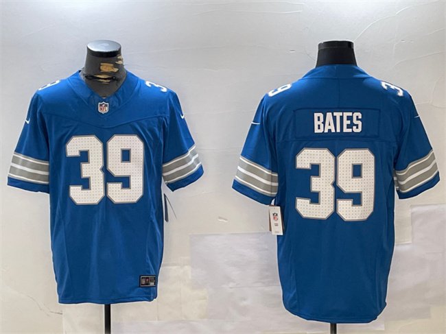 Blue Detroit Lions #39 Jake Bates 2024 F.U.S.E. Vapor Limited Stitched Jersey - DTL247