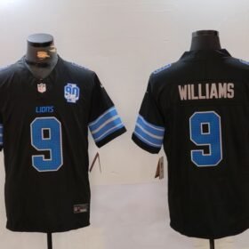 Black Detroit Lions #9 Jameson Williams 2024 F.U.S.E. 2nd Alternate With Patch Vapor Limited Stitched Jersey - DTL179