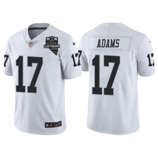 White Las Vegas Raiders #17 Davante Adams With 2020 Inaugural Season Patch Vapor Limited Stitched Jersey - LVR186