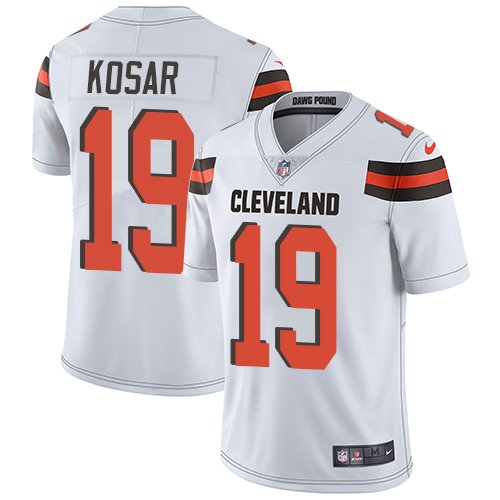 Nike Browns #19 Bernie Kosar White Stitched NFL Vapor Untouchable Limited Jersey - CLB144