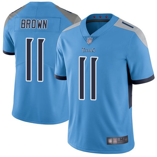 Nike Titans #11 A.J. Brown Light Blue Alternate Stitched NFL Vapor Untouchable Limited Jersey - TNT118