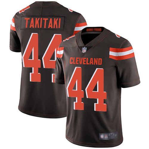 Nike Browns #44 Sione Takitaki Brown Team Color Stitched NFL Vapor Untouchable Limited Jersey - CLB187