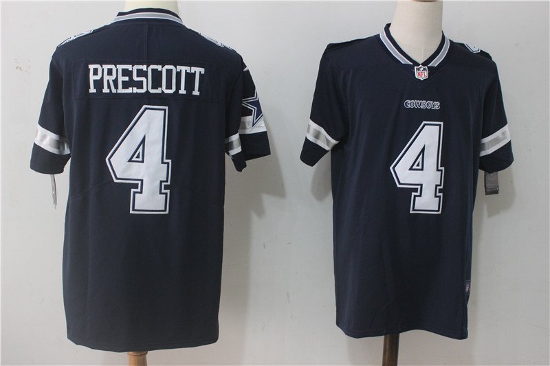 Nike Dallas Cowboys #4 Dak Prescott Navy Blue Team Color Stitched NFL Vapor Untouchable Limited Jersey - DLC450