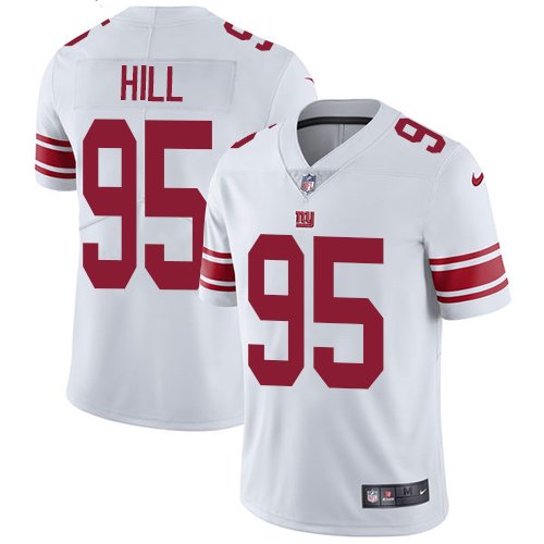 Nike Giants #95 B.J. Hill White Stitched NFL Vapor Untouchable Limited Jersey - NYG163