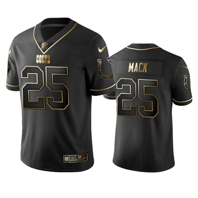Colts #25 Marlon Mack Stitched NFL Vapor Untouchable Limited Black Golden Jersey - IDC193