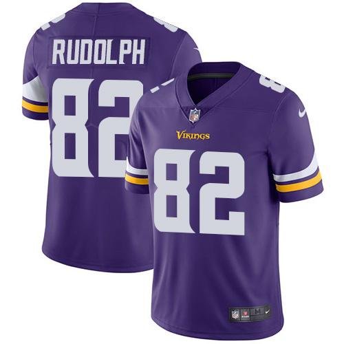 Nike Vikings #82 Kyle Rudolph Purple Team Color Stitched NFL Vapor Untouchable Limited Jersey - MVJ109