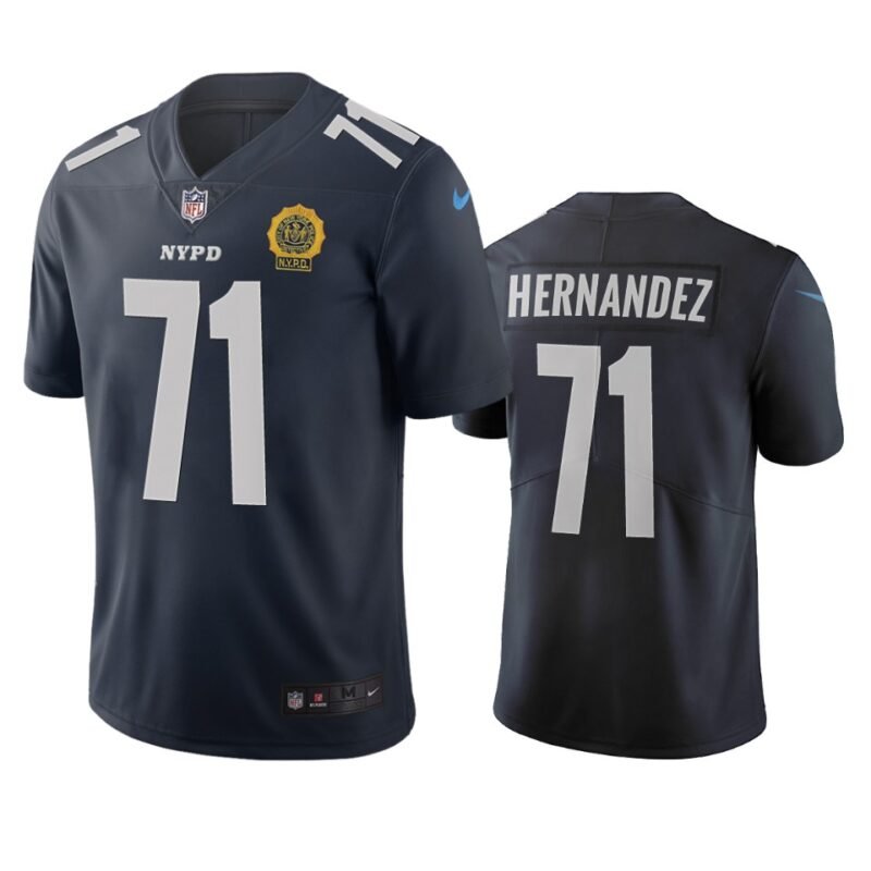 New York Giants #71 Will Hernandez Navy Vapor Limited City Edition NFL Jersey - NYG205