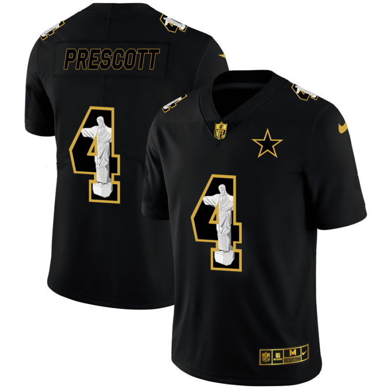 Dallas Cowboys #4 Dak Prescott Nike Carbon Black Vapor Cristo Redentor Limited NFL Jersey - DLC410