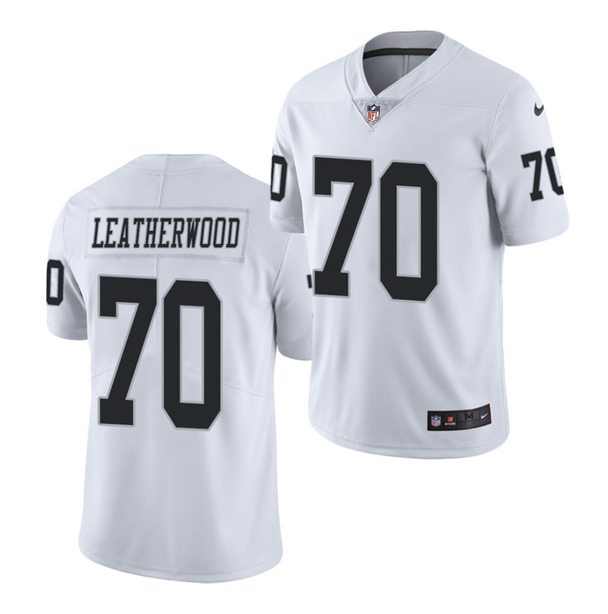 White Las Vegas Raiders #70 Alex Leatherwood 2021 NFL Draft Vapor Untouchable Limited Stitched Jersey - LVR225