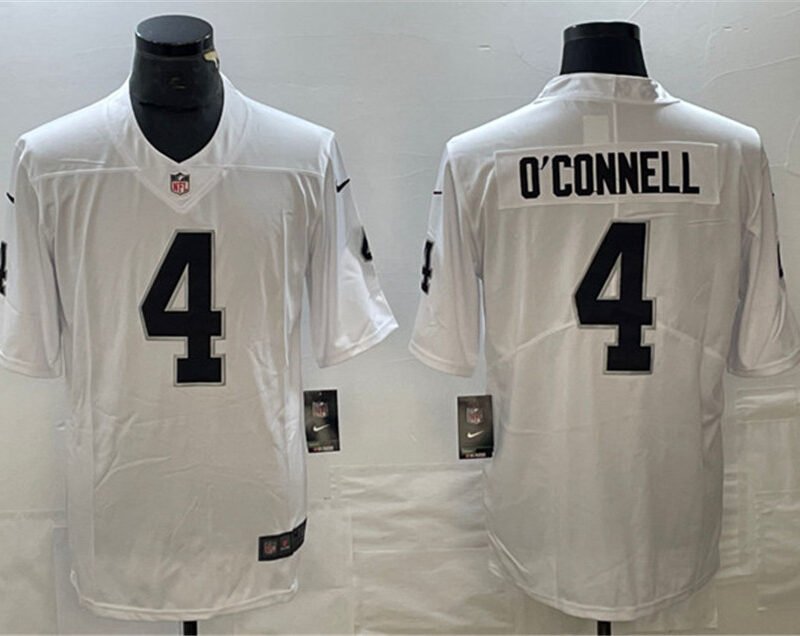 White Las Vegas Raiders #4 Aidan O'Connell Vapor Untouchable Stitched Football Jersey - LVR257