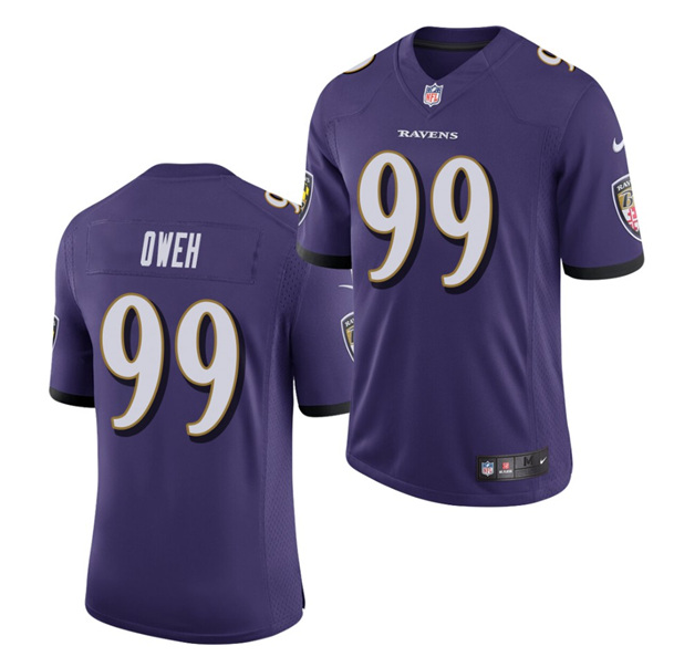 Purple Baltimore Ravens #99 Jayson Oweh 2021 Vapor Untouchable Limited Stitched Jersey - BRJ60