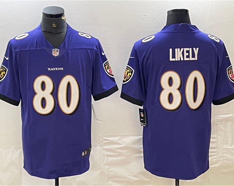 Purple Baltimore Ravens #80 Isaiah Likely Vapor Limited Football Jersey - BRJ187
