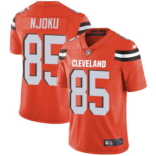 Nike Browns #85 David Njoku Orange Alternate Stitched NFL Vapor Untouchable Limited Jersey - CLB252