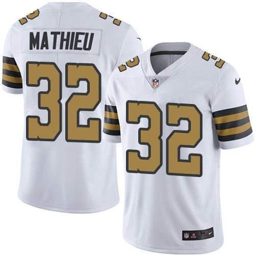White New Orleans Saints #32 Tyrann Mathieu Vapor Limited Stitched Jersey - NOS231