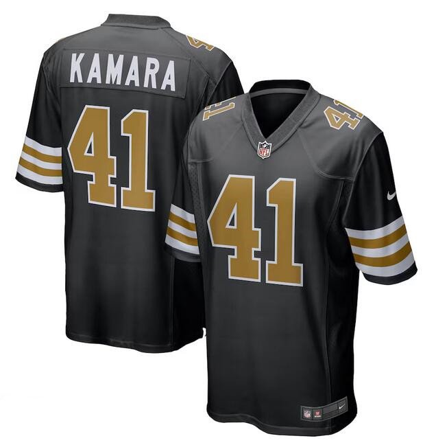 Black New Orleans Saints #41 Alvin Kamara Vapor Limited Stitched Game Jersey - NOS263