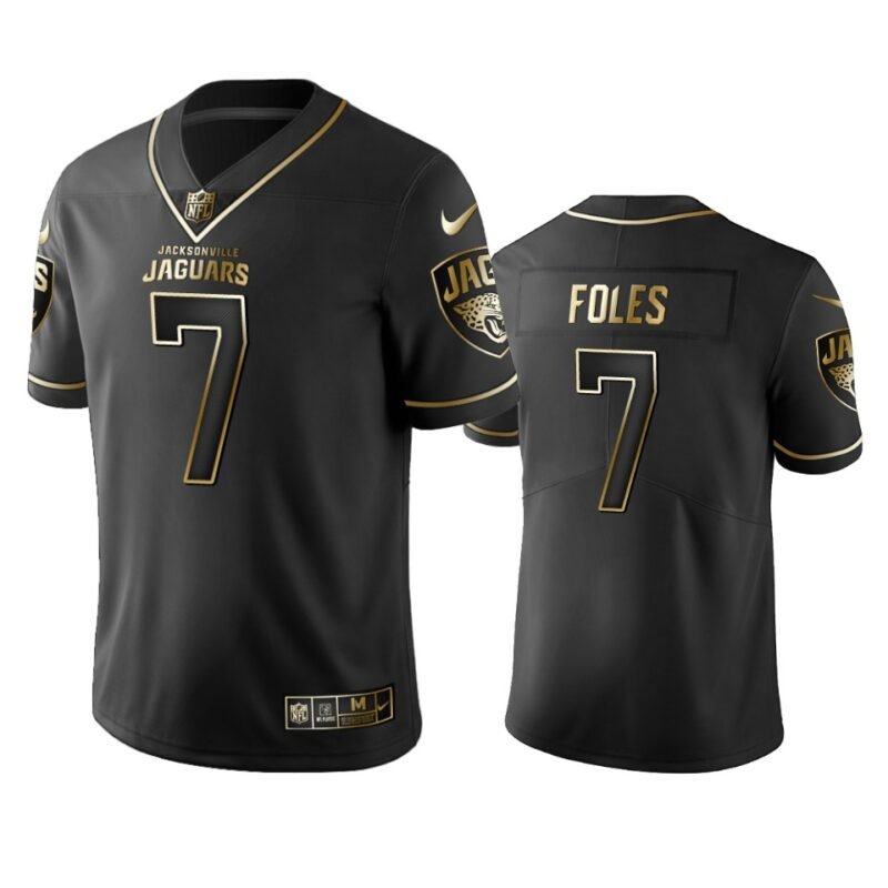 Jaguars #7 Nick Foles Stitched NFL Vapor Untouchable Limited Black Golden Jersey - JVG33