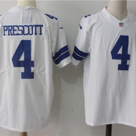 Nike Dallas Cowboys #4 Dak Prescott White Stitched NFL Vapor Untouchable Limited Jersey - DLC383