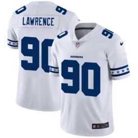 Dallas Cowboys #90 Demarcus Lawrence Nike White Team Logo Vapor Limited NFL Jersey - DLC225