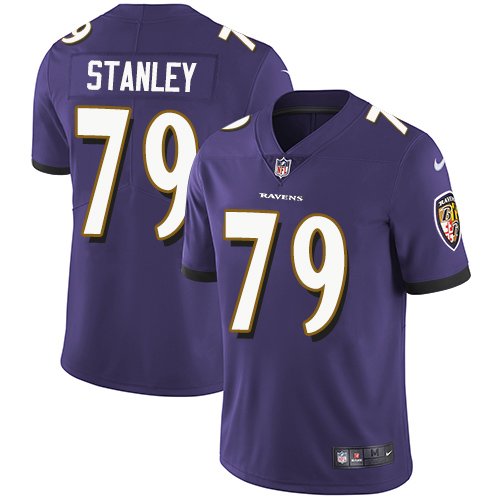 Nike Ravens #79 Ronnie Stanley Purple Team Color Stitched NFL Vapor Untouchable Limited Jersey - BRJ232
