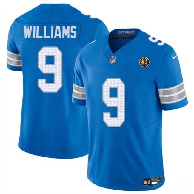 Blue Detroit Lions #9 Jameson Williams 2024 F.U.S.E. With John Madden PatchVapor Limited Stitched Jersey - DTL260