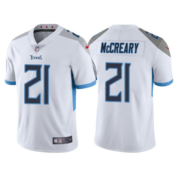 White Tennessee Titans #21 Roger McCreary Vapor Untouchable Stitched Jersey - TNT172