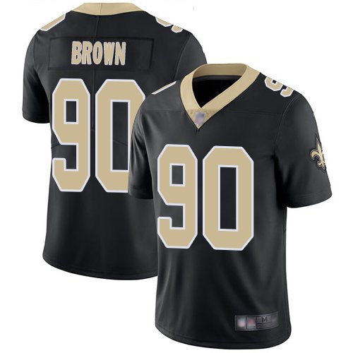 Nike Saints #90 Malcom Brown Black Team Color Stitched NFL Vapor Untouchable Limited Jersey - NOS23