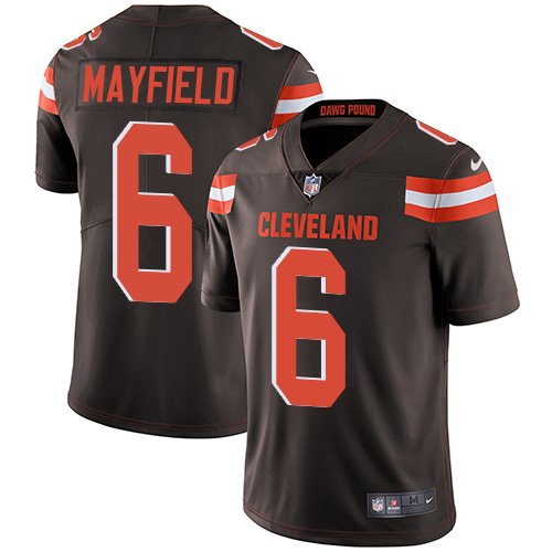 Nike Browns #6 Baker Mayfield Brown Team Color Stitched NFL Vapor Untouchable Limited Jersey - CLB29