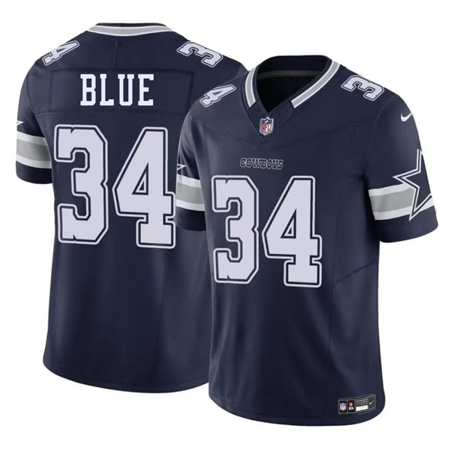 Navy Dallas Cowboys #34 Jaydon Blue 2025 F.U.S.E Draft Vapor Untouchable Limited Stitched Football Jersey - DLC147
