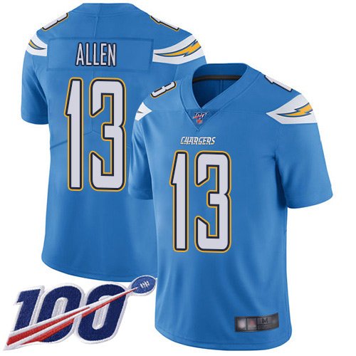 Nike Chargers #13 Keenan Allen Electric Blue Alternate Stitched NFL 100th Season Vapor Limited Jersey - LCJ207