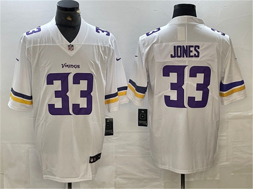 White Minnesota Vikings #33 Aaron Jones Vapor Untouchable Limited Stitched Jersey - MVJ47