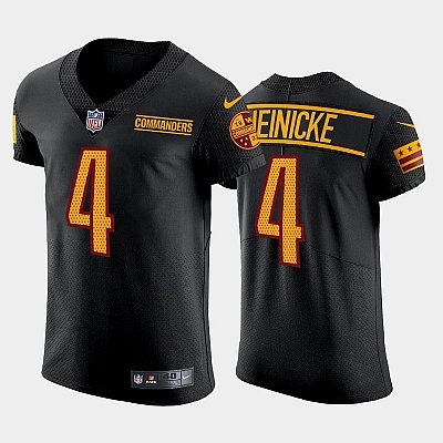 Black Washington Commanders #4 Taylor Heinicke Vapor Elite Stitched Jersey - WAC120