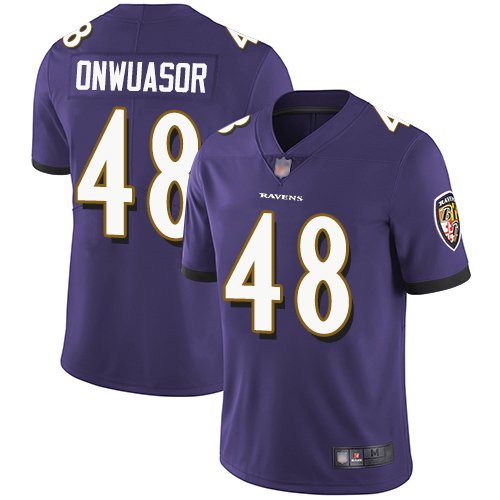 Nike Ravens #48 Patrick Onwuasor Purple Team Color Stitched NFL Vapor Untouchable Limited Jersey - BRJ329